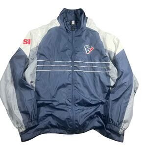 NFL Team Apparel Reebok Men's SZ L Houston Texans Rain Wind Breaker Jacket